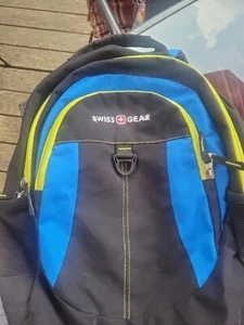 Swiss Gear Backpack Comfort Fit Blue/Black/Green Small Bag Comfort Fit Model XH - Picture 1 of 5