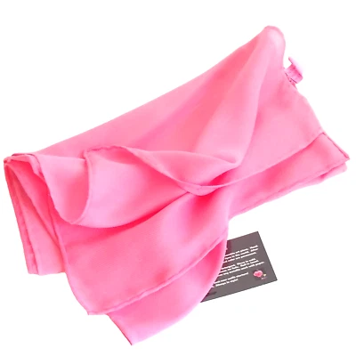 Seda y Lana Rosa Flamenco 11" x 58" Largo Diagonal Tejido Sarga Bufanda ¡Nuevo! Foto 1 de 4