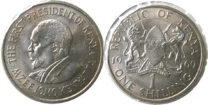 elf Kenya 1 Shilling 1969 Lion - Picture 1 of 1