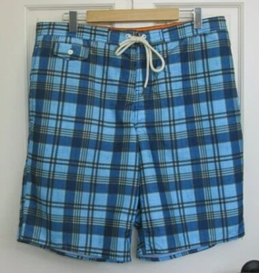 Baúles de baño St Johns Bay a cuadros azules para hombre talla L cintura 38 forrados 142-25624 - Imagen 1 de 4