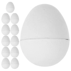 12pcs Unfinished Easter Eggs Can Be Opened Empty Blank Eggs For Diy Projects - Picture 1 of 12