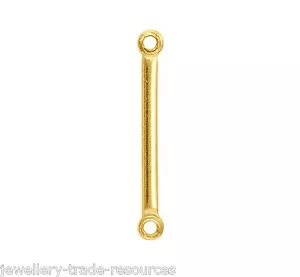 9ct YELLOW GOLD EARRING DROPPER DROP BAR WIRE EAR WIRE - Picture 1 of 1