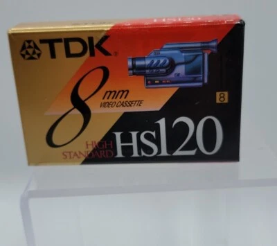 Novo vídeo cassete TDK 8mm em branco HS120 - alto padrão 120 minutos TDK 8mm vídeo  - Imagem 1 de 4