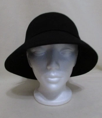 Croft & Barrow ~ 100% шерсти ведро Cloche упаковываемая шляпа ~ узел группы ~ черный ~ новый - Изображение 1 из 4