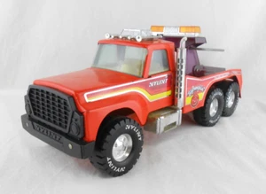 Vintage Nylint Toys 16" Big Pumpkin Orange Wrecker Pressed Steel Ford Tow Truck - Picture 1 of 14