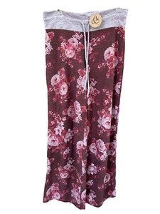 Mai Soli Hose weites Bein Blumen Größe M Kordelzug Pull On - Bild 1 von 3