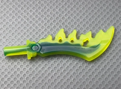 LEGO Trans Neón Verde Minifigura Espada Dentada AZUL OSCURO Patrón Mármol Foto 1 de 4