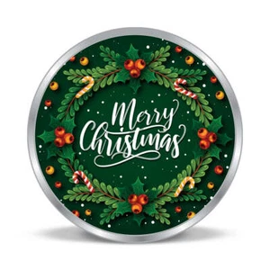 Merry Christmas Silver Gift Coin / Happy New Year Gift Coin 999 Silver - Picture 1 of 2
