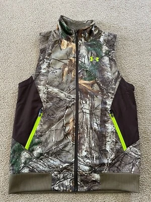 Mens Under Armour Coldgear Infrared Loose Fit Realtree Camo Barrier Vest Small - Image 1 of 4