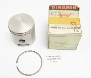 NOS DINAMIN PISTON + RING + 14mm PIN DIAMETER 54.2 mm MOTO MORINI 125 cc - Picture 1 of 5