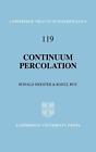 Continuum Percolation By Ronald Meester English Hardcover Book
