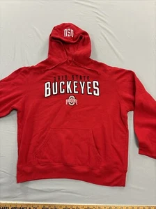 Ohio State Buckeyes Hoodie MENS XL Stitched Red Pullover Sweatshirt - Picture 1 of 11
