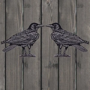 Raven bestickter Aufnäher - 2er-Pack - Aufbügeln - Bild 1 von 1