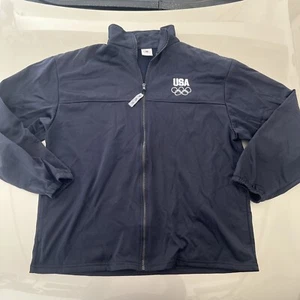 U.S. Olympic Committee Team USA Blue Fleece Lined Full Zip Jacket Size XL - Picture 1 of 5