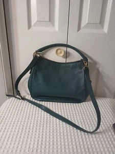 KATE SPADE LEILA MEDIUM TRIPLE COMPARTMENT SHOULDER BAG GREEN JADE LEATHER PURSE - Picture 1 of 12
