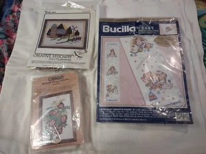 4 FLOWERS SAMPLER cross stitch kit BUCILLA New in package - Picture 1 of 2