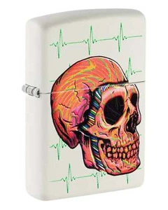 Briquet Zippo 48659 Cyber Teschio Coupe-Vent À Collectionner Homme Multicolor - Picture 1 of 3