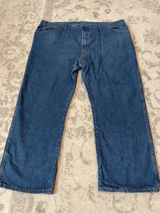 Dickie's Size Men's 50x30 Dark Blue Denim Work Jeans Casual Pants 100% Cotton - Picture 1 of 11