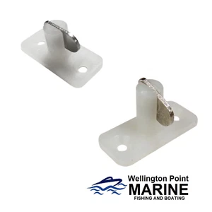 Boat Canopy Fittings Stayput Fasteners x 10 Pack - White Plastic / Metal Tongue - Picture 1 of 3