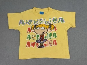 Vintage Rugrats Shirt Kids Size 7/8 Yellow Angelica 1997 Single Stitch Made USA - Picture 1 of 13