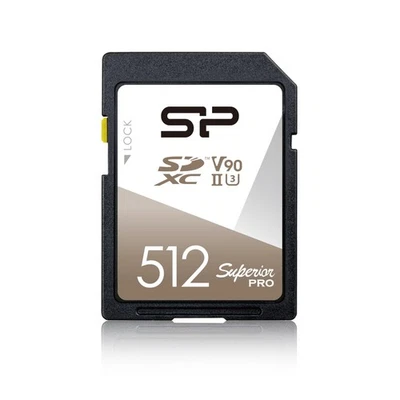 Silicon Power SD Card 512GB Class10 UHS-II U3 ​​V90 8K Ultra HD Compatible Read - Image 1 of 4