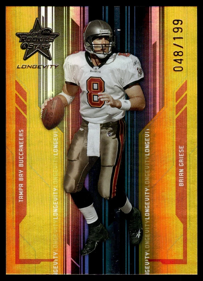 2005 LEAF ROOKIES & STARS LONGEVITY BRIAN GRIESE 048/199 TAMPA BAY BUCCANEERS - Image 1 of 2