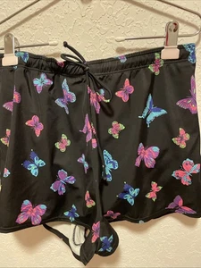 Falda inferior de natación Blair para mujer negra azul rosa mariposas poliéster nailon 16W - Imagen 1 de 12