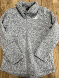 North Face Jacket Girl's Large 14-16 Grey Full Zip Sweater Fleece Jacket - Picture 1 of 12
