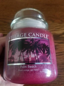 Village Candle Palm Beach Premium Glaskerze 16 oz Neu Doppeldocht - Bild 1 von 4