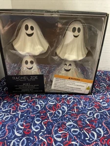 Rachel Zoe Halloween 4er Set LED beleuchtete kleine lächelnde Geister - Bild 1 von 2