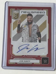 JOE GACY 2023 PANINI DONRUSS ELITE WWE RED NEW BREED AUTOGRAPH 15/49 WYATT SICKS - Picture 1 of 2