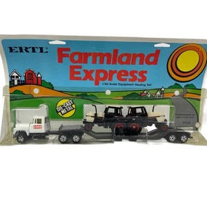 Vintage ERTL Farmland Express Equipment Hauling Set #1412 Mack Case 2294 Tractor - Picture 1 of 18