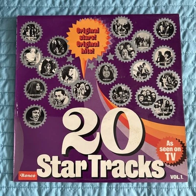 20 STAR TRACKS LP Vinyl Ronco UK Jethro Tull Traffic Classic Rock Joan Baez  - Image 1 of 4