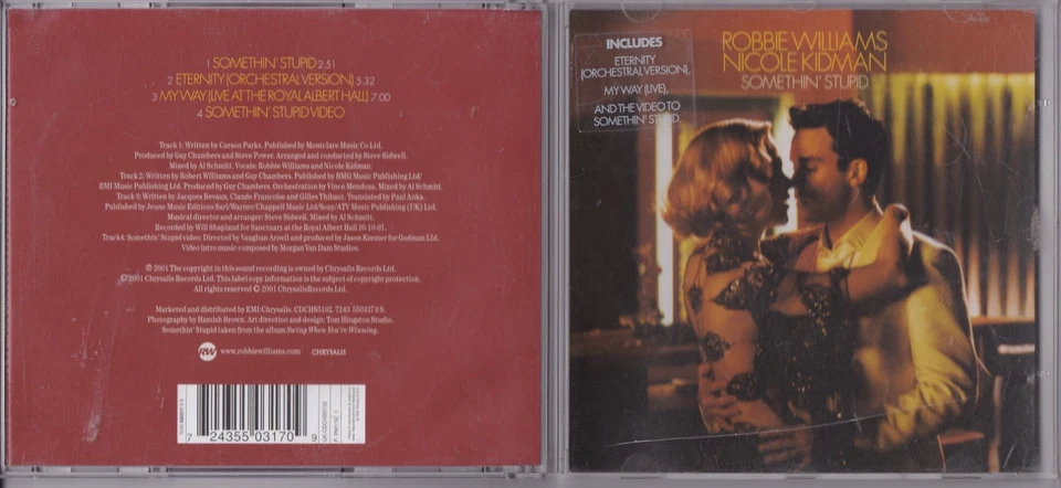Robbie Williams & Nicole Kidman - Somethin’ Stupid (3 Track Maxi CD) + Video - Bild 1 von 1