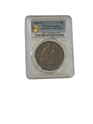 PCGS Certified 1859-O Seated Liberty Silver Dollar, XF Details, Altered Surface - Image 1 of 2
