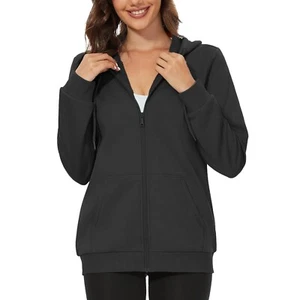1-Piece Women's Ultra-Soft Fleece-Lined Full Zip-Up Hoodie Cozy Winter Warmth - Picture 1 of 28