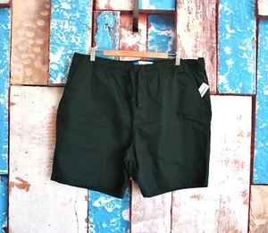Pantaloncini da jogging uomo Old Navy pull-on twill 7 cuciture interne XLARGE bottiglia scura NUOVI - Foto 1 di 11