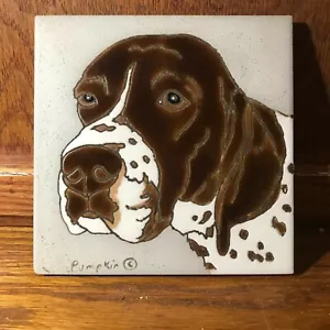 Puntero inglés perro, marrón - azulejo pintado a mano por azulejo de calabaza - 6 x 6" - D59LW - Imagen 1 de 1