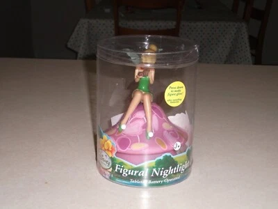 Disney Fairies Tinkerbell Figura Luz Nocturna, Mesa Funciona con Pilas, ¡Nuevo! Foto 1 de 4
