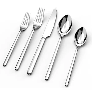 Silverware Set, 20 Piece Flatware Cutlery Set for 4, 18/10 Stainless Steel Si... - Picture 1 of 7