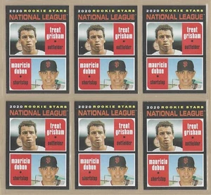 Lot of (6) 2020 Topps Heritage Trent Grisham/Mauricio Dubon #116 Rookie Stars - Bild 1 von 1