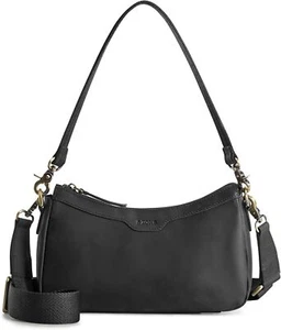 S-ZONE Leather Shoulder Bag for Women Small Crossbody Bags Hobo Purses Black - Picture 1 of 7