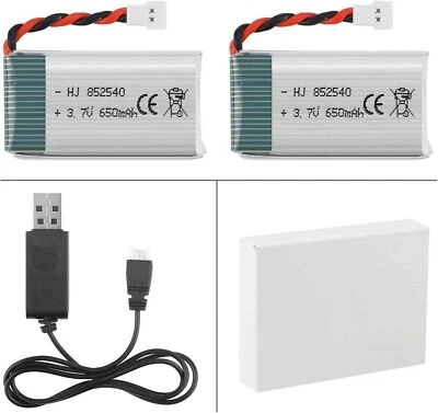 3.7V 650mAh LiPo Battery +USB Charger For RC Drone Syma X5 Serial UAV Drone - Image 1 of 4