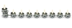 JERUSALEM HANUKKAH Candle Holder Judaica Ornament Jewish Tradition Holiday gift - Picture 1 of 6