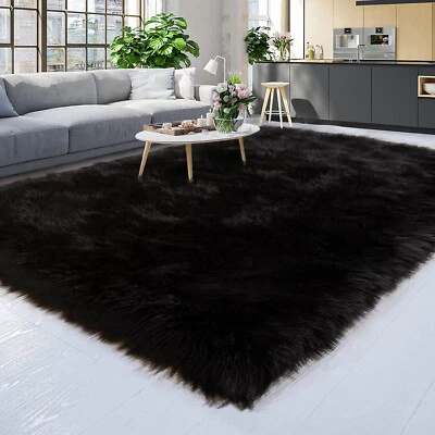 Latepis Faux Fur Sheepskin Area Rugs Soft Shaggy Carpet for Living Room Bedroom - Image 1 of 4