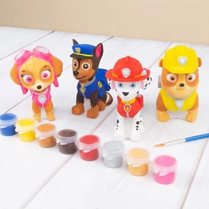 Paw Patrol Models Skye Chase Rubble Marshall Paint Your Own Statue Craft Art SET - Picture 1 of 6