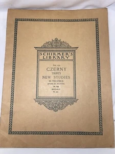 Antike 1894 Schirmer’s Bibliothek Band 272 Czerny Dreißig Neue Studie - Bild 1 von 7