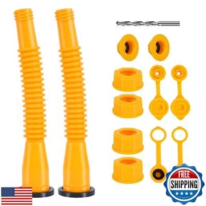 Gas Can Spout Replacement 2 Kits,Leak Proof Gas Can Spouts Set with Flexible - Picture 1 of 5