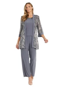 Women's Sparkling Sequin Pant Suit Set - Picture 1 of 20
