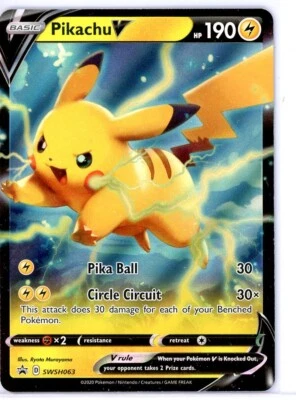 Pikachu V SWSH063 SWSH: Sword & Shield Promo Cards Holo - Image 1 of 2